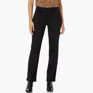 NYDJ Petite Marilyn Straight Jeans, Black, 16P